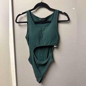 alphalete Green Cutout bodysuit